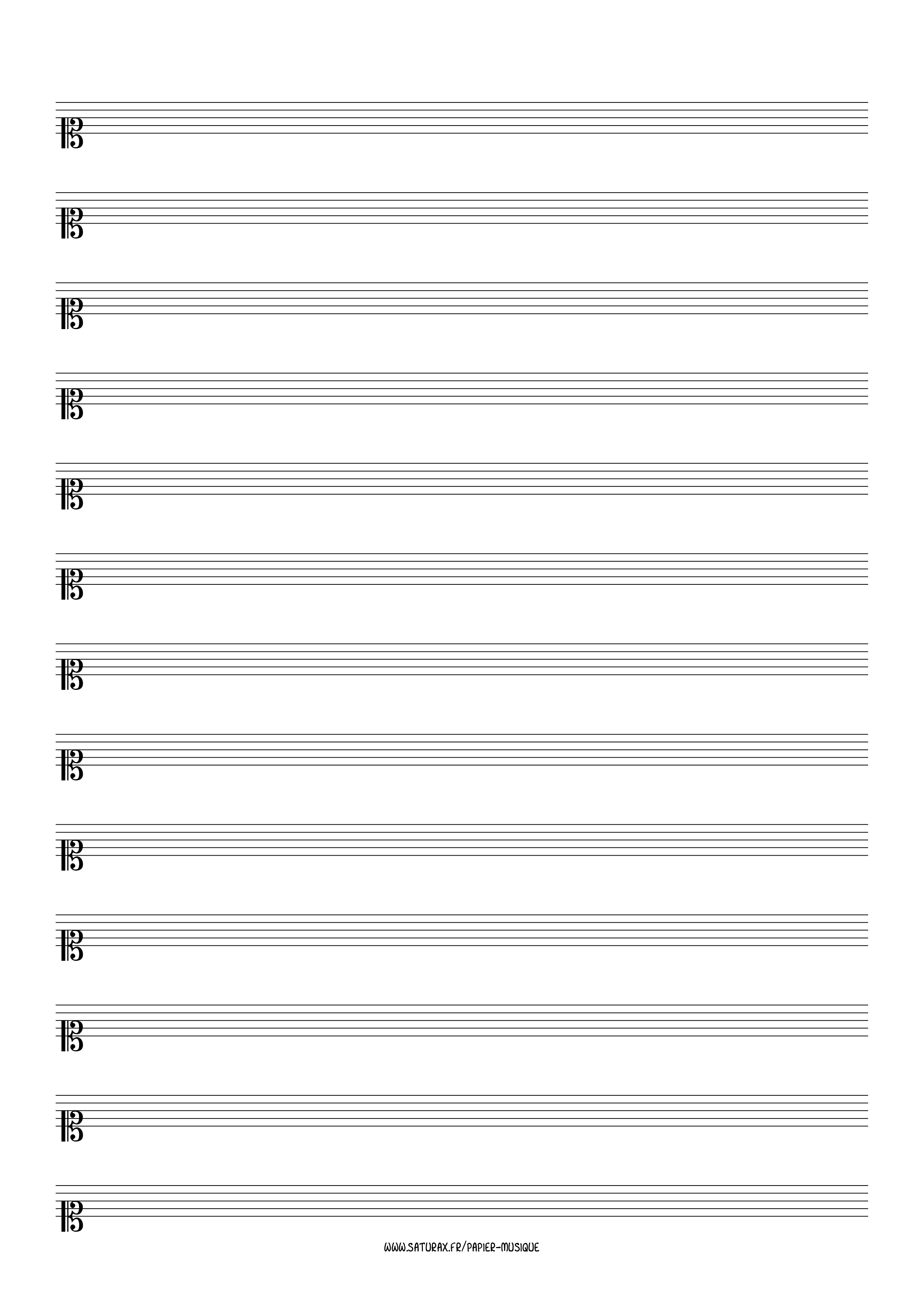 la grille papier modèle pour la musique notation a4 Taille