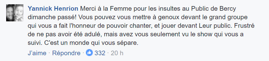 la femme chante faux